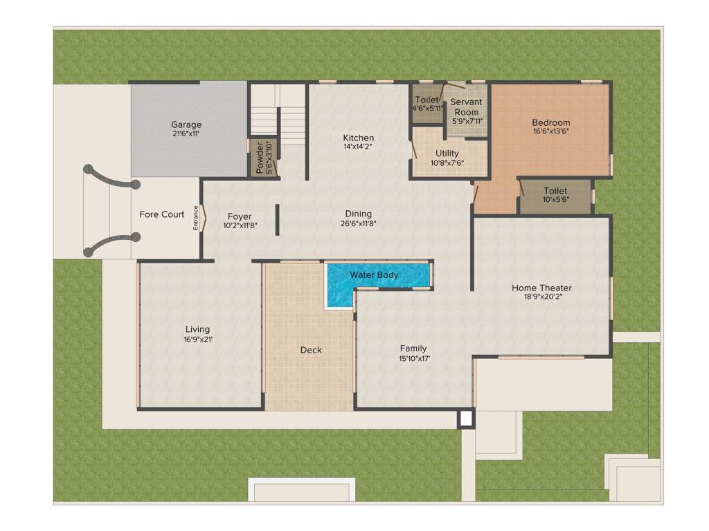 Confident Gold Coast (4BHK+5T (5,000 sq ft) + Study Room 5000 sq ft)