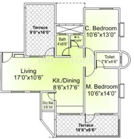 Sanjeevani Amaltaash (2BHK+2T (1,088 sq ft) 1088 sq ft)