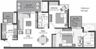 Orris Greenopolis (2BHK+2T (1,297 sq ft) 1297 sq ft)