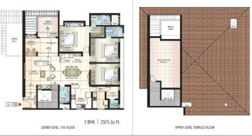 Bairavi Cruz Luxor (3BHK+3T (2,575 sq ft) + Servant Room 2575 sq ft)