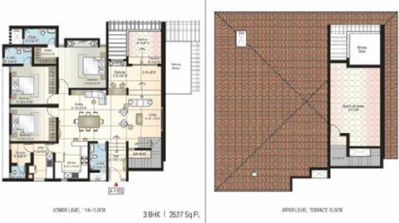 Bairavi Cruz Luxor (3BHK+3T (2,527 sq ft) + Servant Room 2527 sq ft)