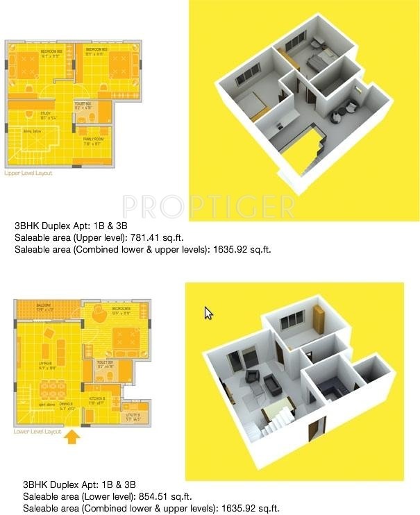 Chelli Poise (3BHK+3T (1,635 sq ft) 1635 sq ft)