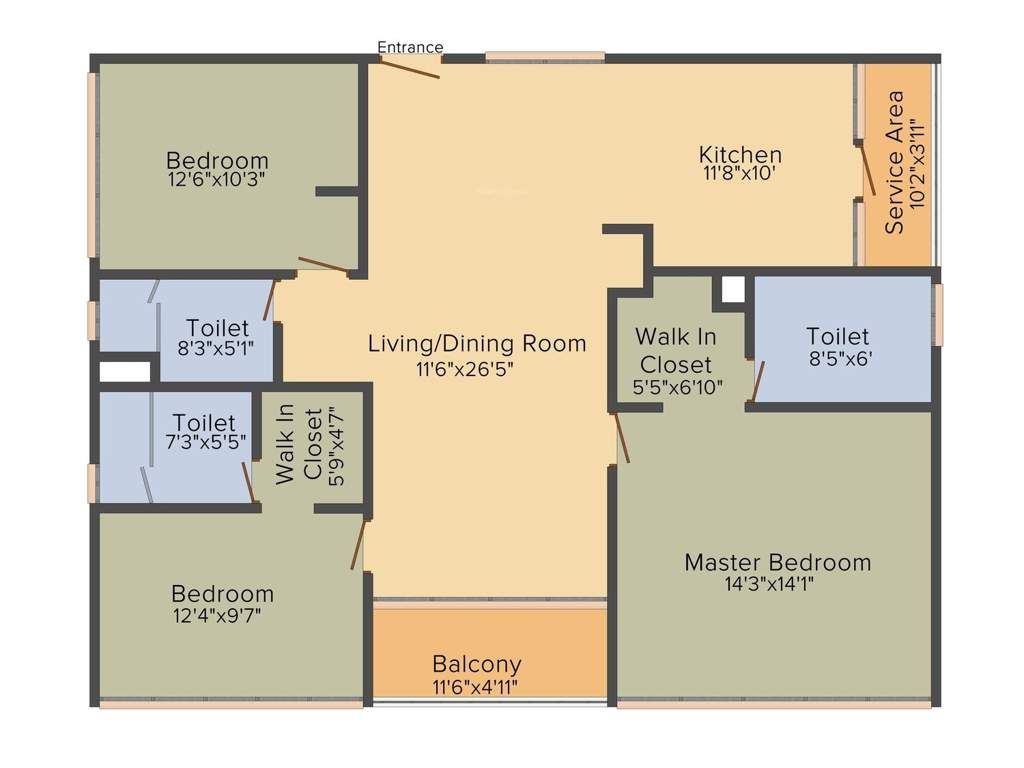 Aliens Space Station Township (3BHK+3T (1,673 sq ft) 1673 sq ft)