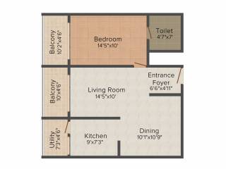 Concorde Livingston (1BHK+1T (766 sq ft) 766 sq ft) Concorde Livingston (1BHK+1T (766 sq ft) 766 sq ft)