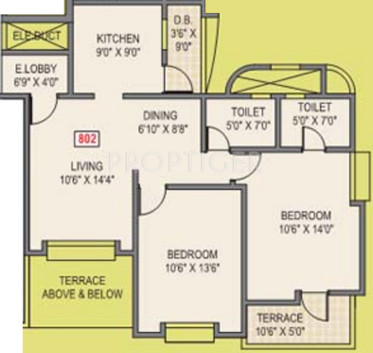 Harshad Ashok Nagar Phase I (2BHK+2T (1,009 sq ft) 1009 sq ft)