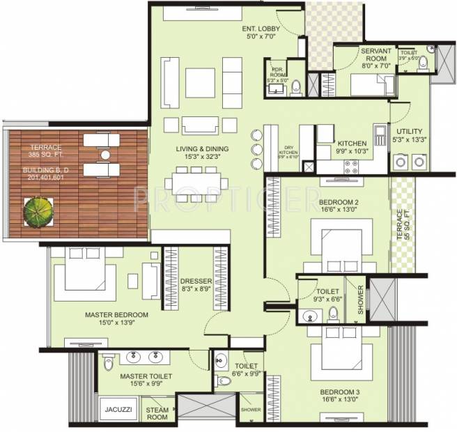 Marvel Selva Ridge Estate (3BHK+4T (3,025 sq ft)   Servant Room 3025 sq ft)