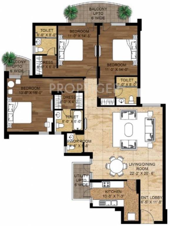 Unitech Exquisite (3BHK+3T (2,415 sq ft) 2415 sq ft) Unitech Exquisite (3BHK+3T (2,415 sq ft) 2415 sq ft)