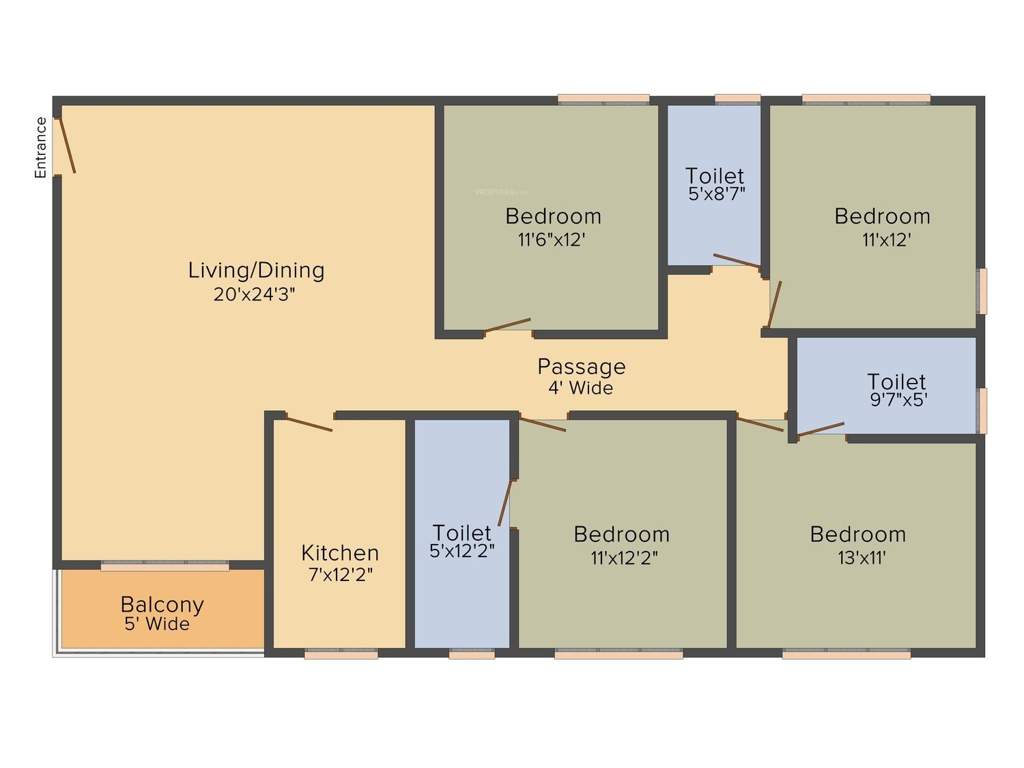 Space Club Town Gateway (4BHK+3T (2,086 sq ft) 2086 sq ft)