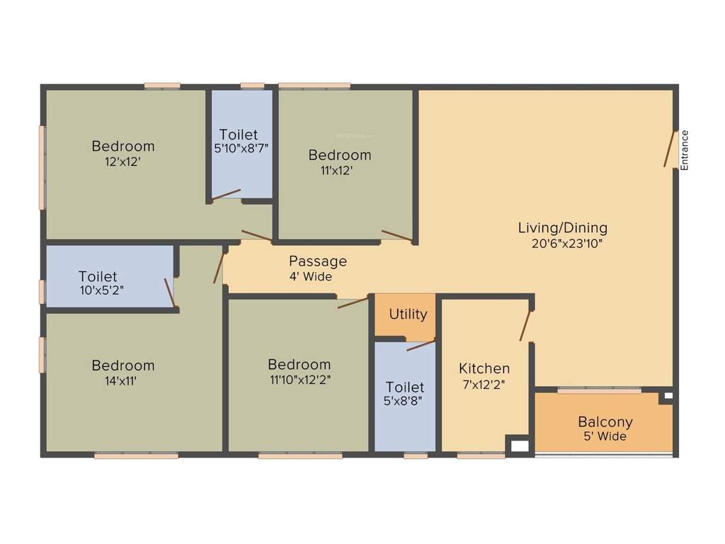 Space Club Town Gateway (4BHK+3T (2,170 sq ft) 2170 sq ft)