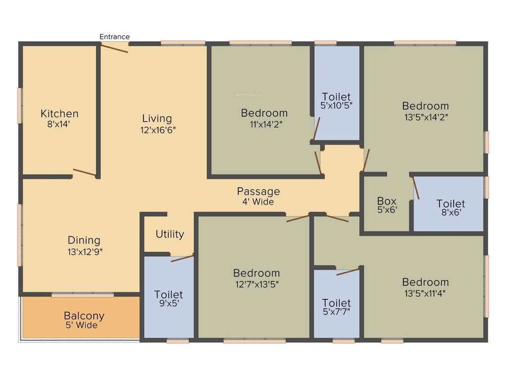 Space Club Town Gateway (4BHK+4T (2,444 sq ft) 2444 sq ft)