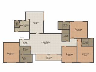 Prestige Misty Waters (4BHK+4T (2,375 sq ft) + Servant Room 2375 sq ft) Prestige Misty Waters (4BHK+4T (2,375 sq ft) + Servant Room 2375 sq ft)