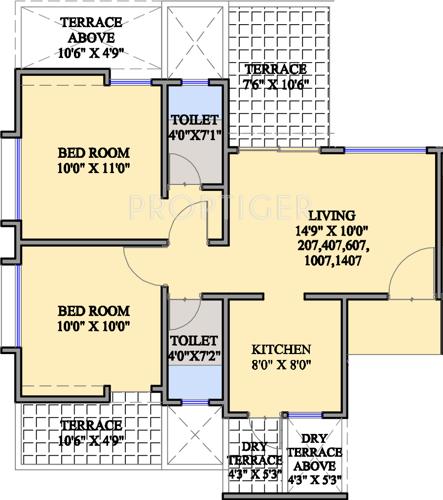 Mantra Moments (2BHK+2T (983 sq ft) 983 sq ft) Mantra Moments (2BHK+2T (983 sq ft) 983 sq ft)