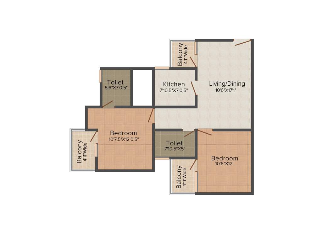 Amrapali Verona Heights (2BHK+2T (1,000 sq ft) 1000 sq ft)