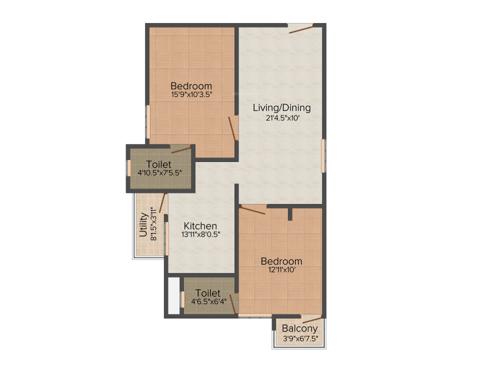 Royal Akshata (2BHK+2T (966 sq ft) 966 sq ft) Royal Akshata (2BHK+2T (966 sq ft) 966 sq ft)