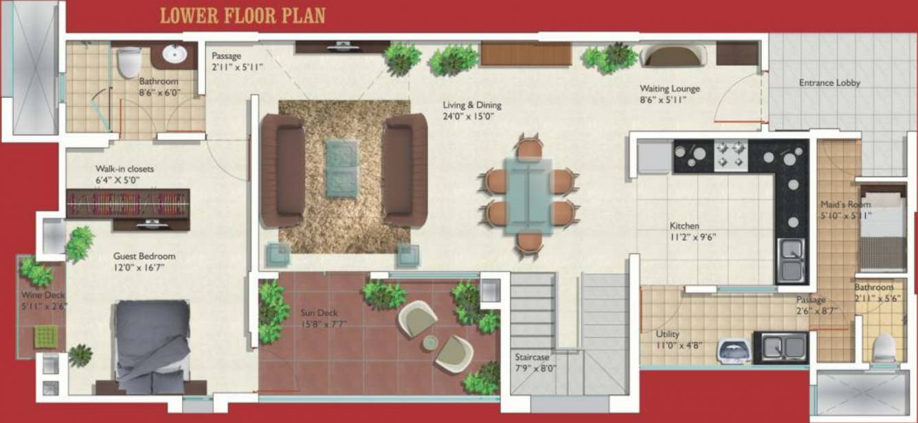 Geras Trinity Towers (3BHK+3T (1,979 sq ft) 1979 sq ft)