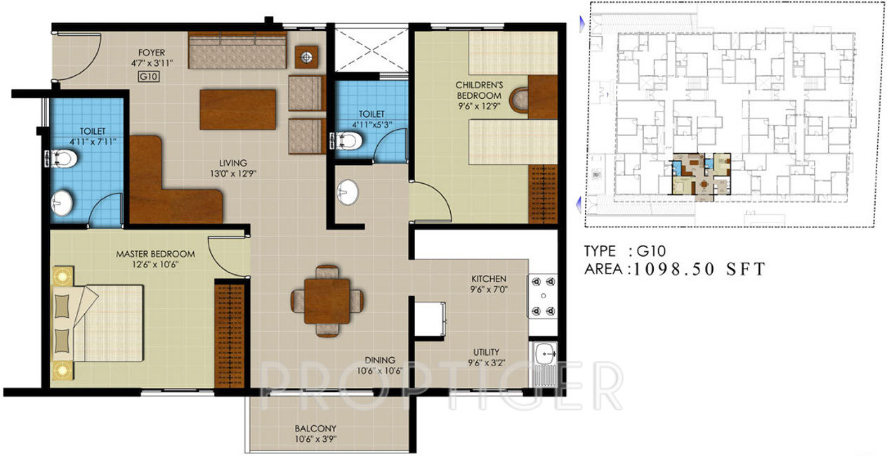 NBR Classic (2BHK+2T (1,098 sq ft) 1098 sq ft) NBR Classic (2BHK+2T (1,098 sq ft) 1098 sq ft)