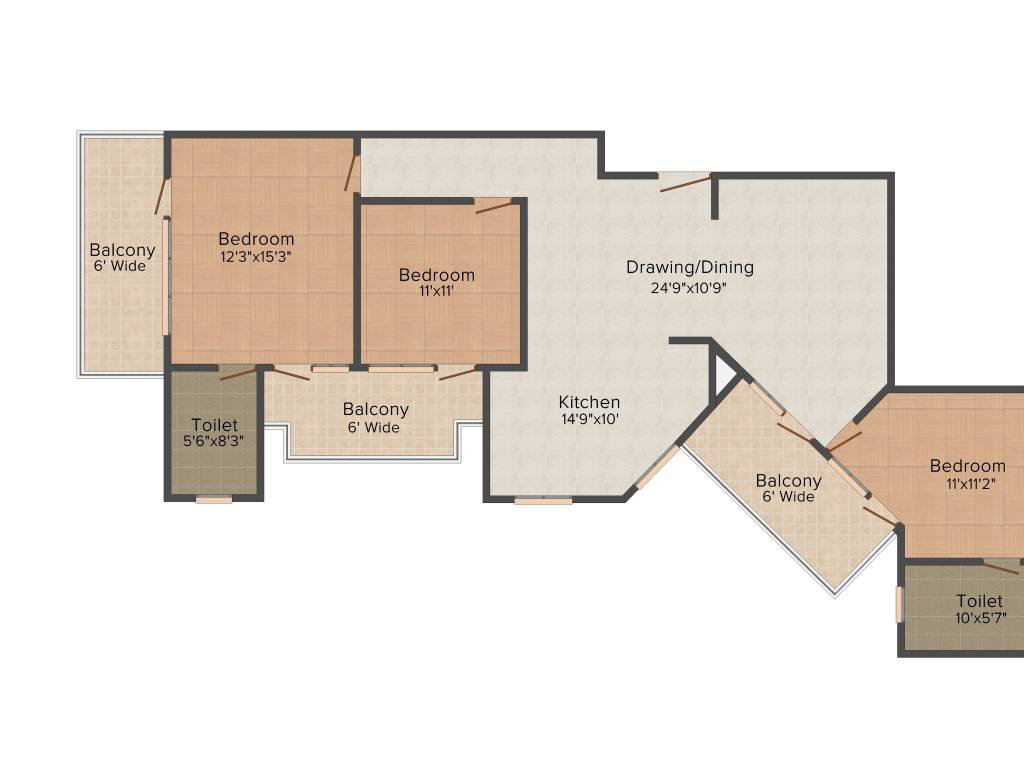 Raheja Oma (3BHK+3T (2,025 sq ft) 2025 sq ft)