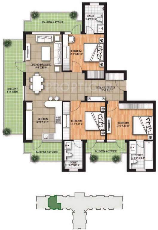 Raheja Oma (3BHK+3T (2,140 sq ft) 2140 sq ft)
