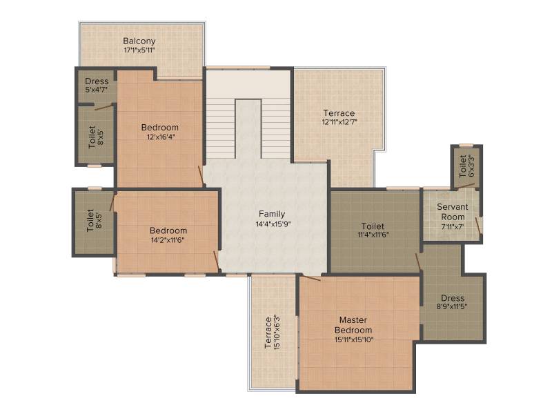 Adani Oyster Grande (5BHK+6T (5,790 sq ft) + Servant Room 5790 sq ft)