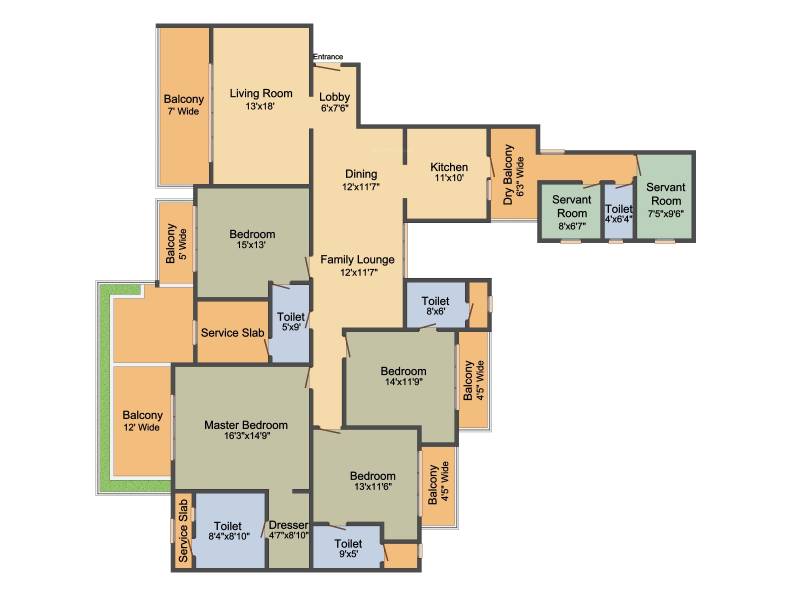 Prateek Edifice (4BHK+4T (3,300 sq ft) + Servant Room 3300 sq ft)