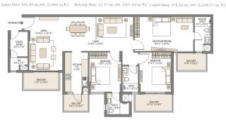 Emaar Imperial Gardens (3BHK+3T (2,000 sq ft) + Servant Room 2000 sq ft)