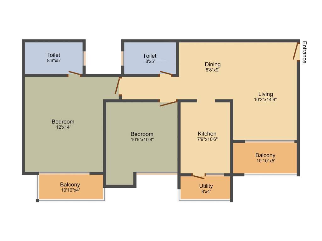 Ozone Greens (2BHK+2T (1,295 sq ft) 1295 sq ft)