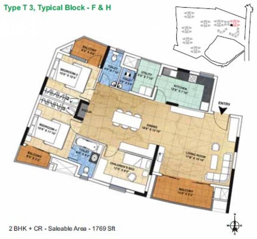 ETA Star The Gardens (3BHK+2T (1,769 sq ft) 1769 sq ft) ETA Star The Gardens (3BHK+2T (1,769 sq ft) 1769 sq ft)