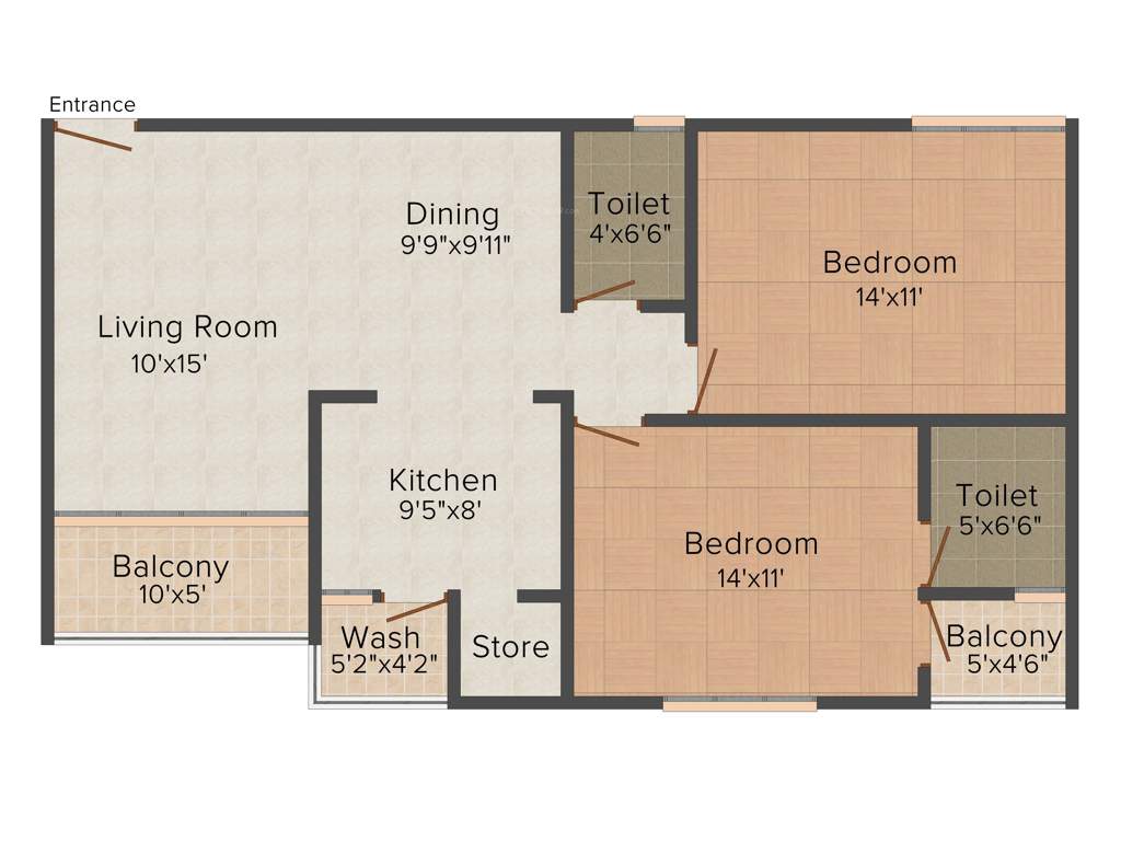 Desai Anand Square (2BHK+2T (1,080 sq ft) 1080 sq ft)