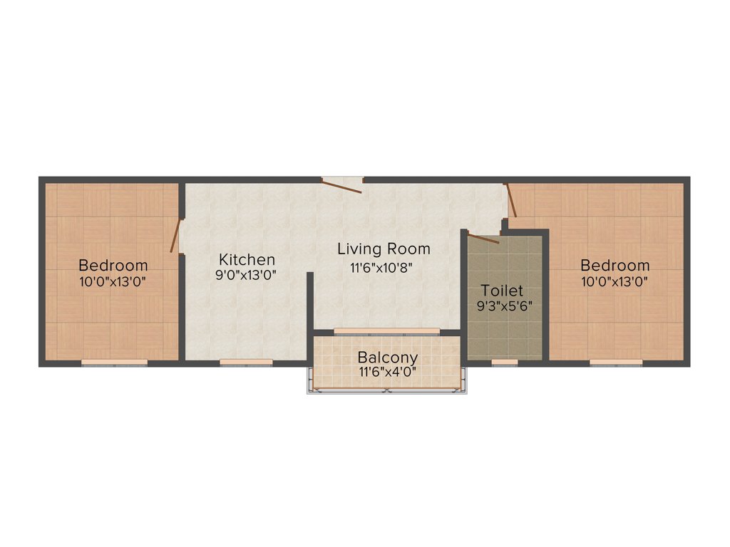Mounthill Essence (2BHK+2T (966 sq ft) 966 sq ft)