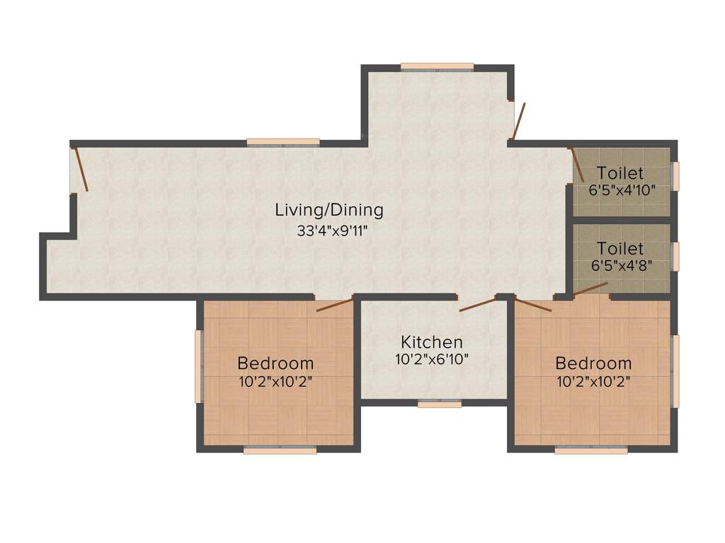 Mounthill Essence (2BHK+2T (1,420 sq ft) 1420 sq ft)