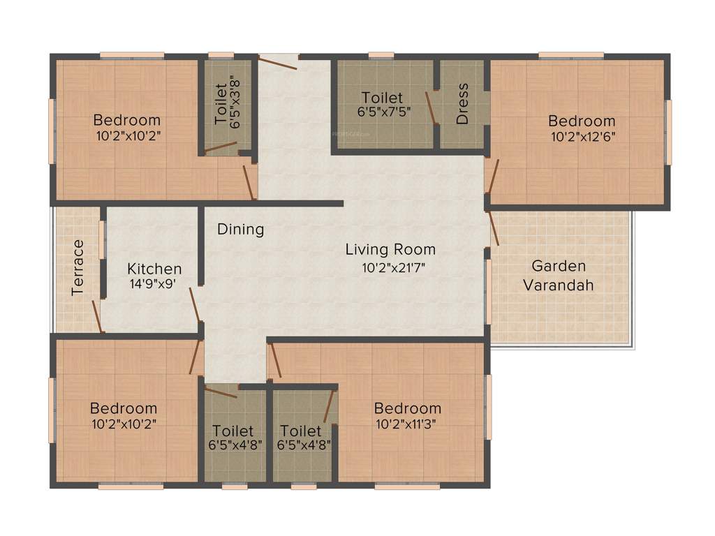 Mounthill Essence (4BHK+4T (1,935 sq ft) 1935 sq ft)