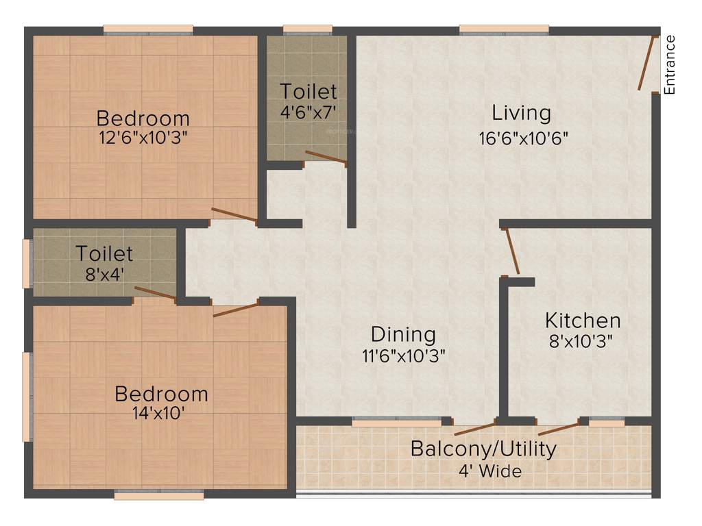 Satya Kalyans Patra Technopolis (2BHK+2T (1,120 sq ft) 1120 sq ft)