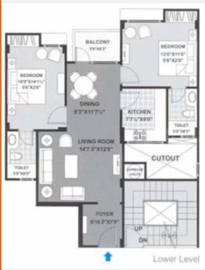 iris Floor Plan Lower Level Duplex Plan