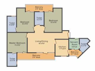 Imperia Mirage Homes (3BHK+4T (1,450 sq ft)   Servant Room 1450 sq ft) Imperia Mirage Homes (3BHK+4T (1,450 sq ft)   Servant Room 1450 sq ft)