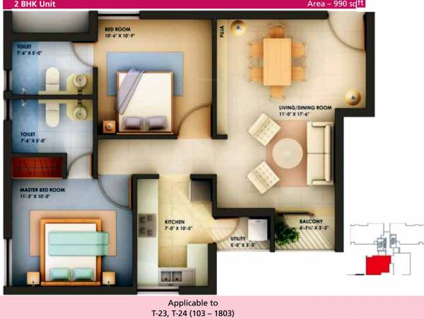 Arihant Chetna (2BHK+2T (990 sq ft) 990 sq ft) Arihant Chetna (2BHK+2T (990 sq ft) 990 sq ft)