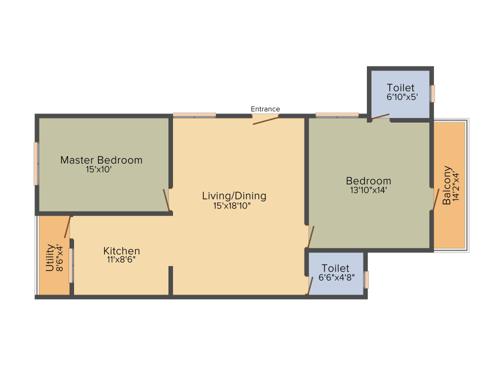 Amigo Sri Tirumala Vintage (2BHK+2T (1,179 sq ft) 1179 sq ft)