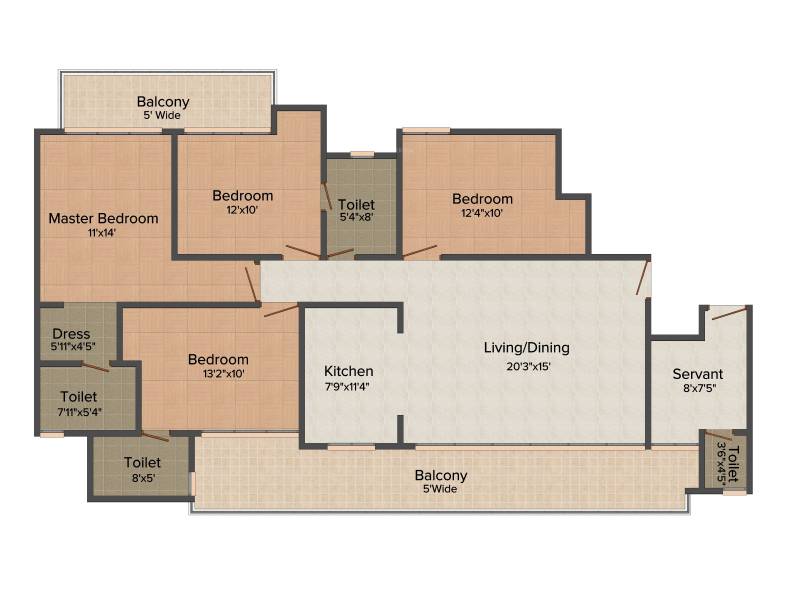Aditya Urban Casa (4BHK+4T (2,190 sq ft) + Servant Room 2190 sq ft)