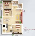 CoEvolve Estates Alcazar (3BHK+2T (1,559 sq ft) 1559 sq ft)
