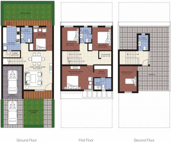 Unitech Gulmohur Avenue (4BHK+4T (2,187 sq ft)   Servant Room 2187 sq ft)