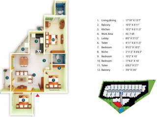 CoEvolve Placid (3BHK+2T (1,300 sq ft) 1300 sq ft)