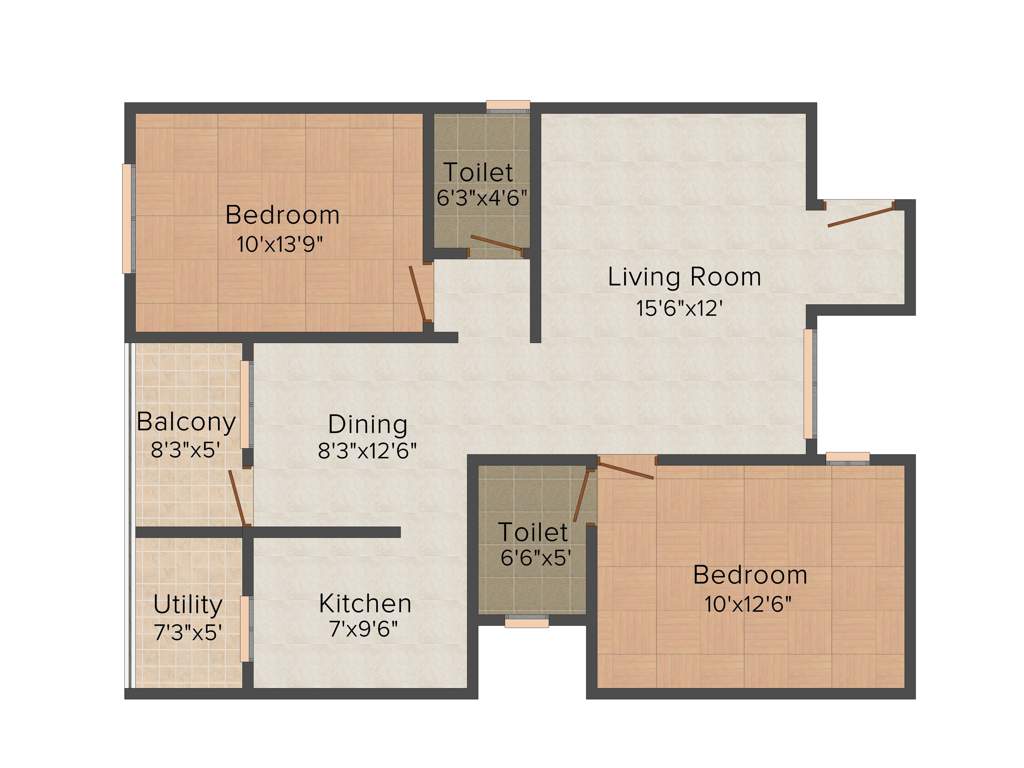 Neeladri Prince (2BHK+2T (1,135 sq ft) 1135 sq ft)