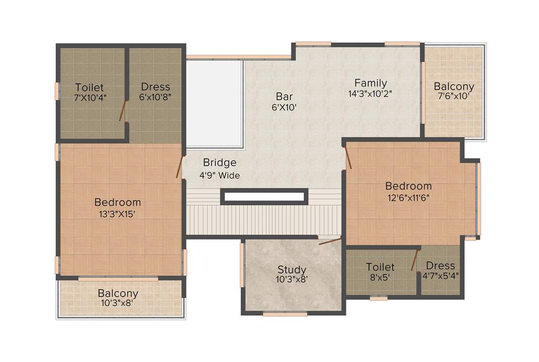 Azven Breathe (3BHK+4T (2,493 sq ft) + Servant Room 2493 sq ft)