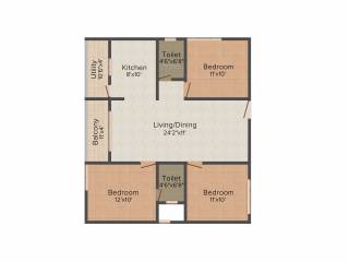 DS DSMAX STONEHILL (3BHK+2T (1,303 sq ft) 1303 sq ft) DS DSMAX STONEHILL (3BHK+2T (1,303 sq ft) 1303 sq ft)