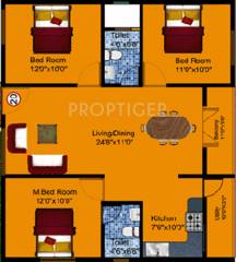 DS DSMAX SCION (3BHK+2T (1,370 sq ft) 1370 sq ft)