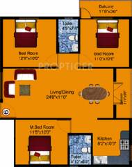 DS DSMAX SCION (3BHK+2T (1,449 sq ft) 1449 sq ft)