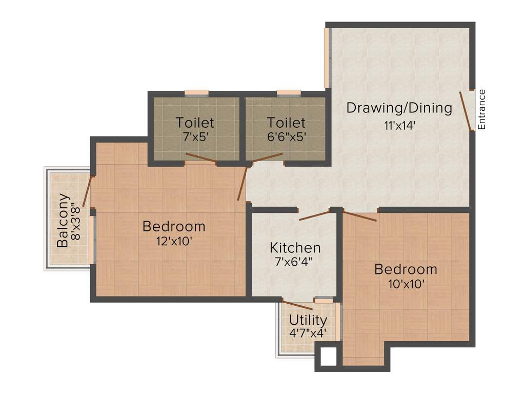 Earthcon Sanskriti (2BHK+2T (793 sq ft) 793 sq ft)