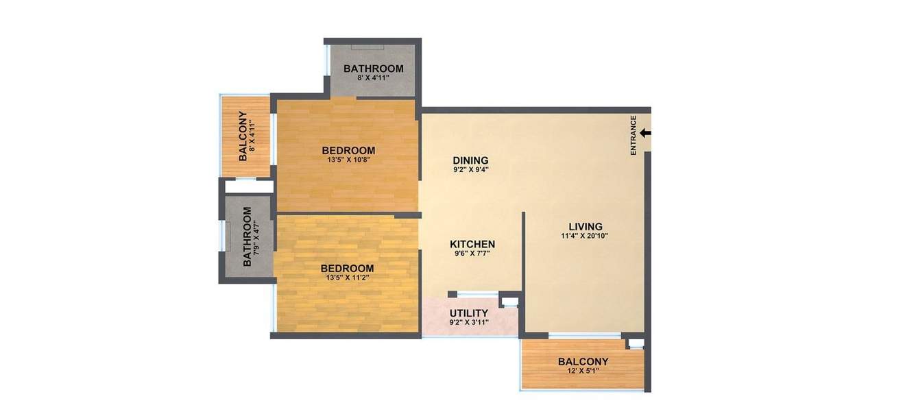 Veracious Vani Villas (2BHK+1T (1,225 sq ft) 1225 sq ft)