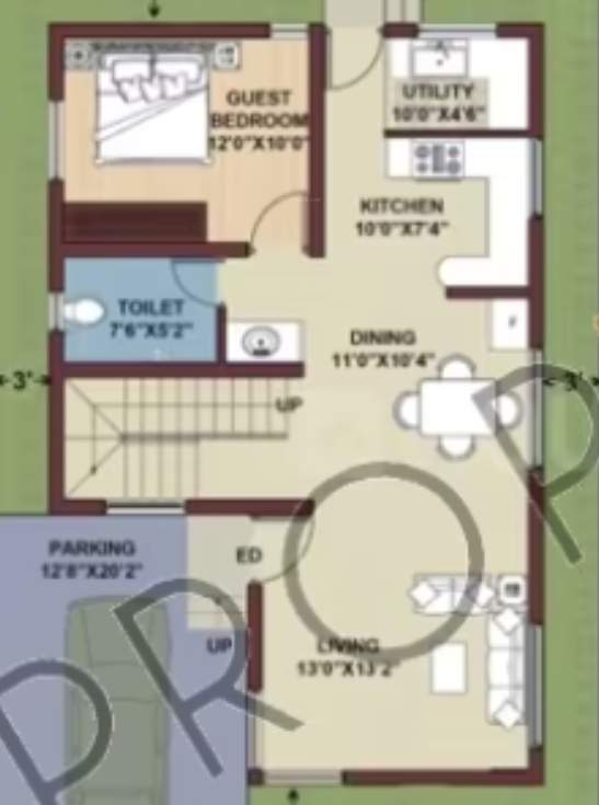  grihasta villas Floor Plan Ground Floor Plan