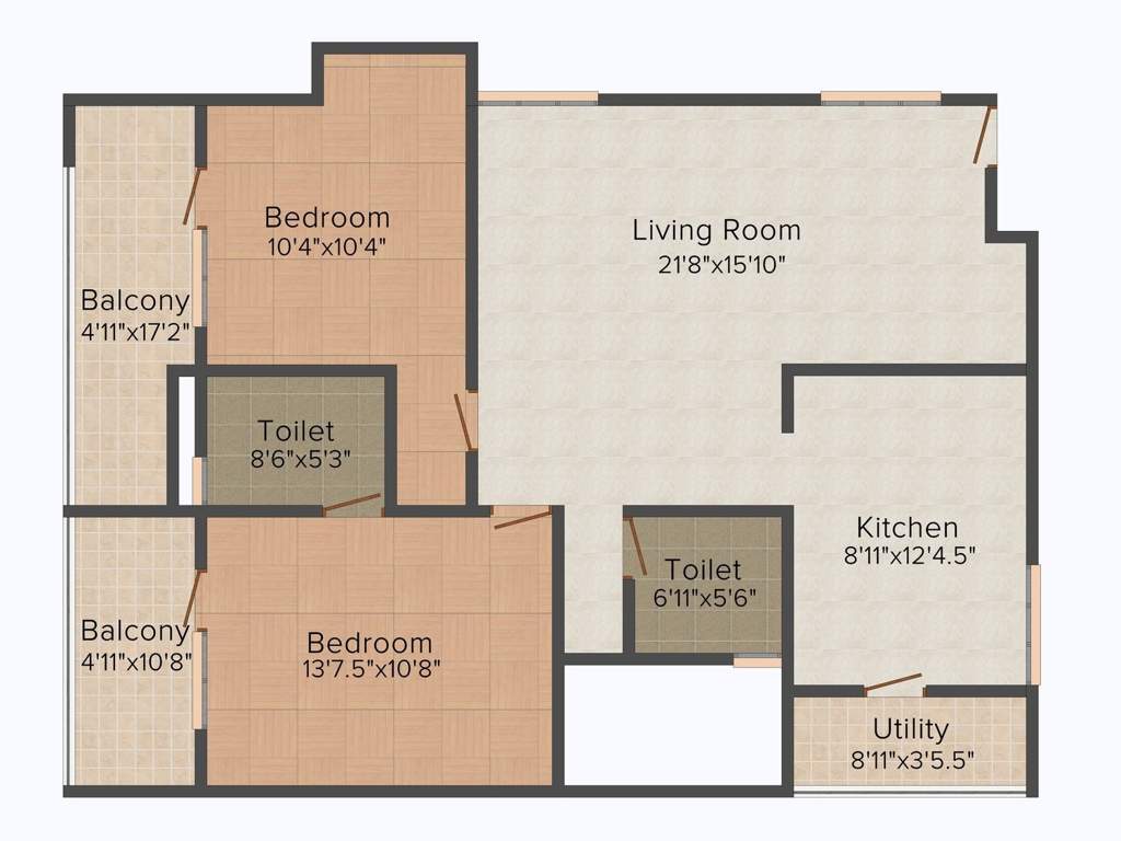 Madhavaram Brindavan Palms (2BHK+2T (1,300 sq ft) 1300 sq ft)