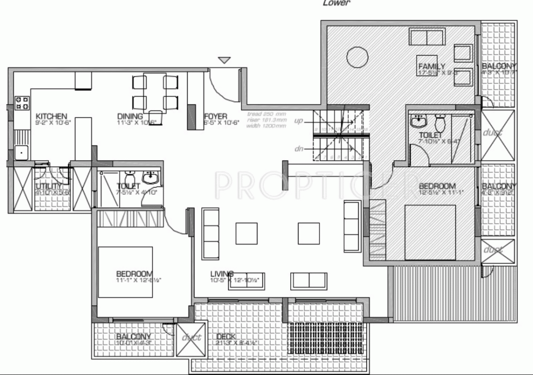  raga Floor Plan Lower Level Duplex Plan